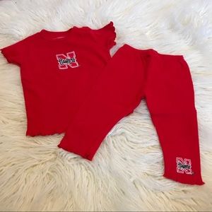 Baby Girls Huskers Outfit